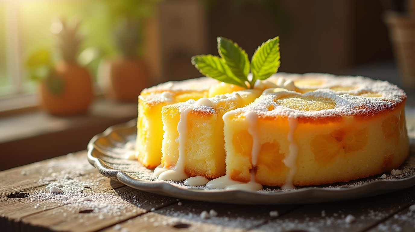 gateau au yaourt ananas lait de coco