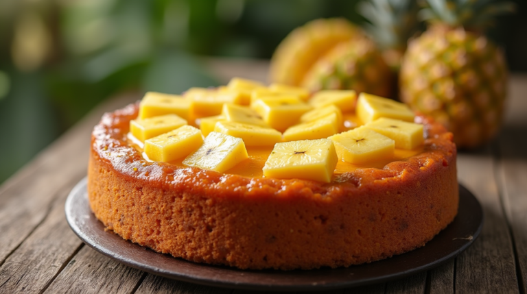 gâteau ananas morceaux